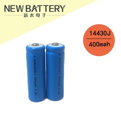 锂电池14430J尖头3.2V锂电池 400mah 厂家直销数码产品电池路灯电池图片_高清图_细节图-深圳市新木电子科技 -