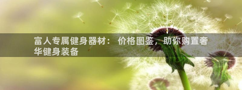 意昂体育3平台APP：富人专属健身器材： 价格图鉴，