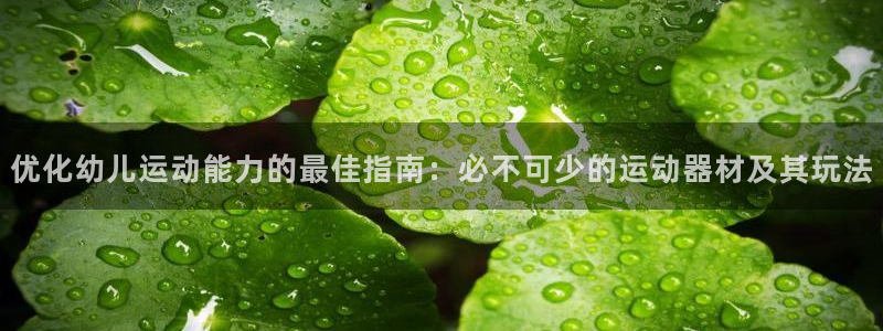 注册意昂3：优化幼儿运动能力的最佳指南：必不可少的运