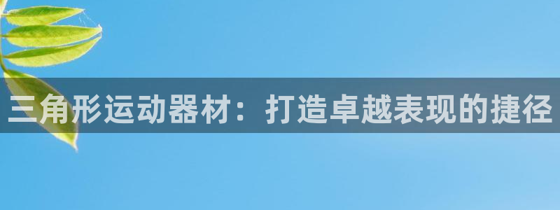 海南意昂体育3发展怎么样：三角形运动器材：打造卓越表