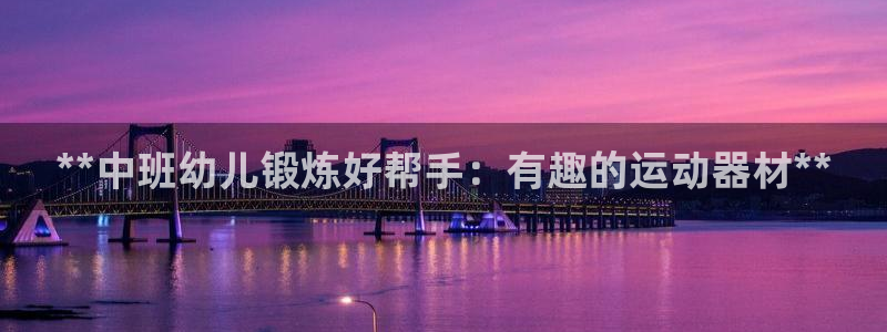 海南意昂体育3：**中班幼儿锻炼好帮手：有趣的运动器